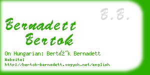 bernadett bertok business card
